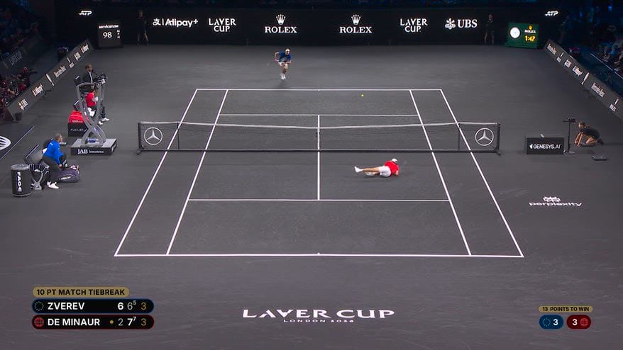 De Minaur, punto splendido contro Zverev alla Laver Cup
