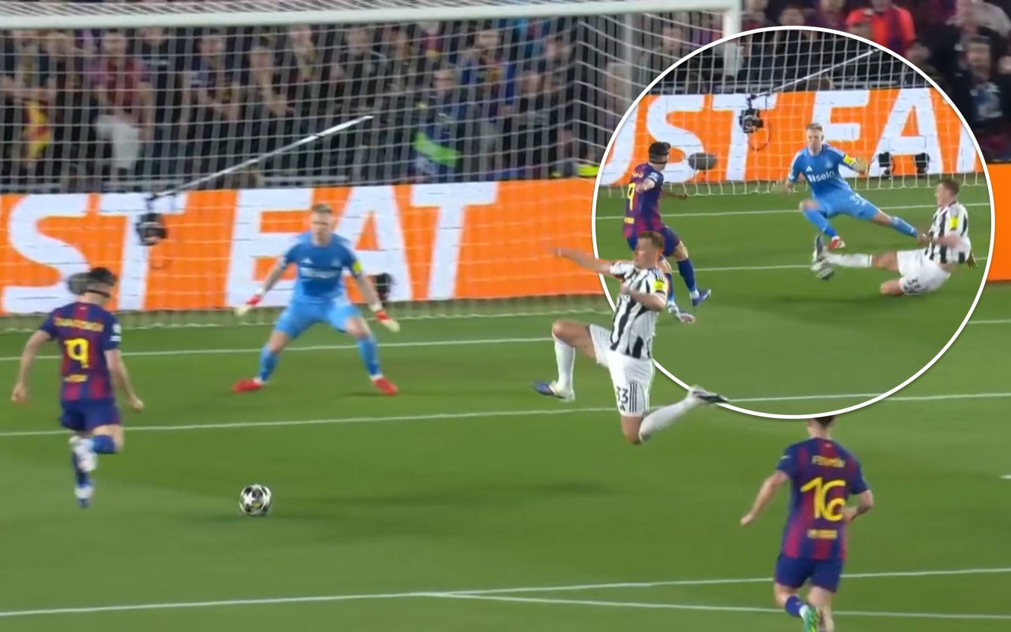 Burn meglio di un portiere: salvataggio assurdo su Lewandowski in Barcellona-Newcastle