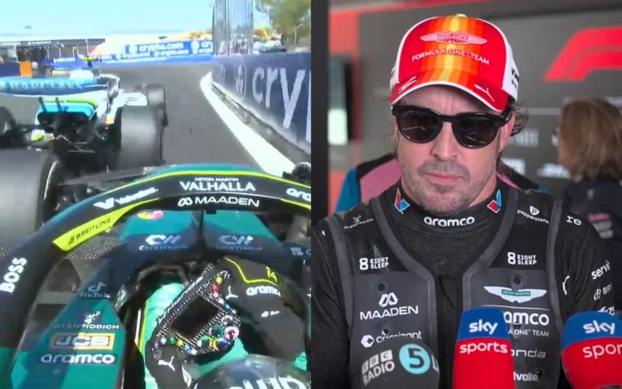 Alonso, contatto e polemica con Sainz: "Preferisco vivere che fare incidente a 340 km/h"