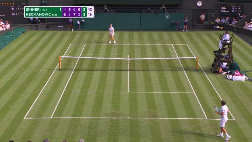 Wimbledon: Sinner al 2° turno, Kecmanovic ko. Il match point