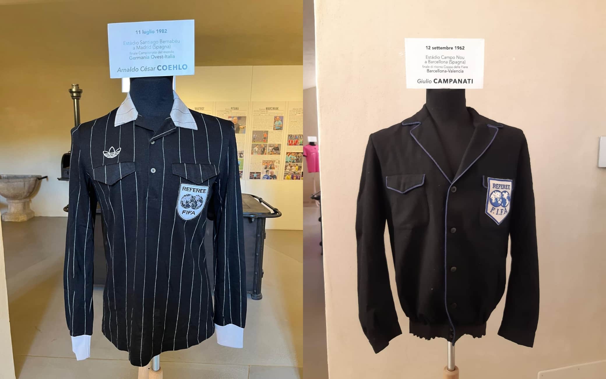 A sinistra la maglia del brasiliano Coehlo. A destra quella di Giulio Campanati