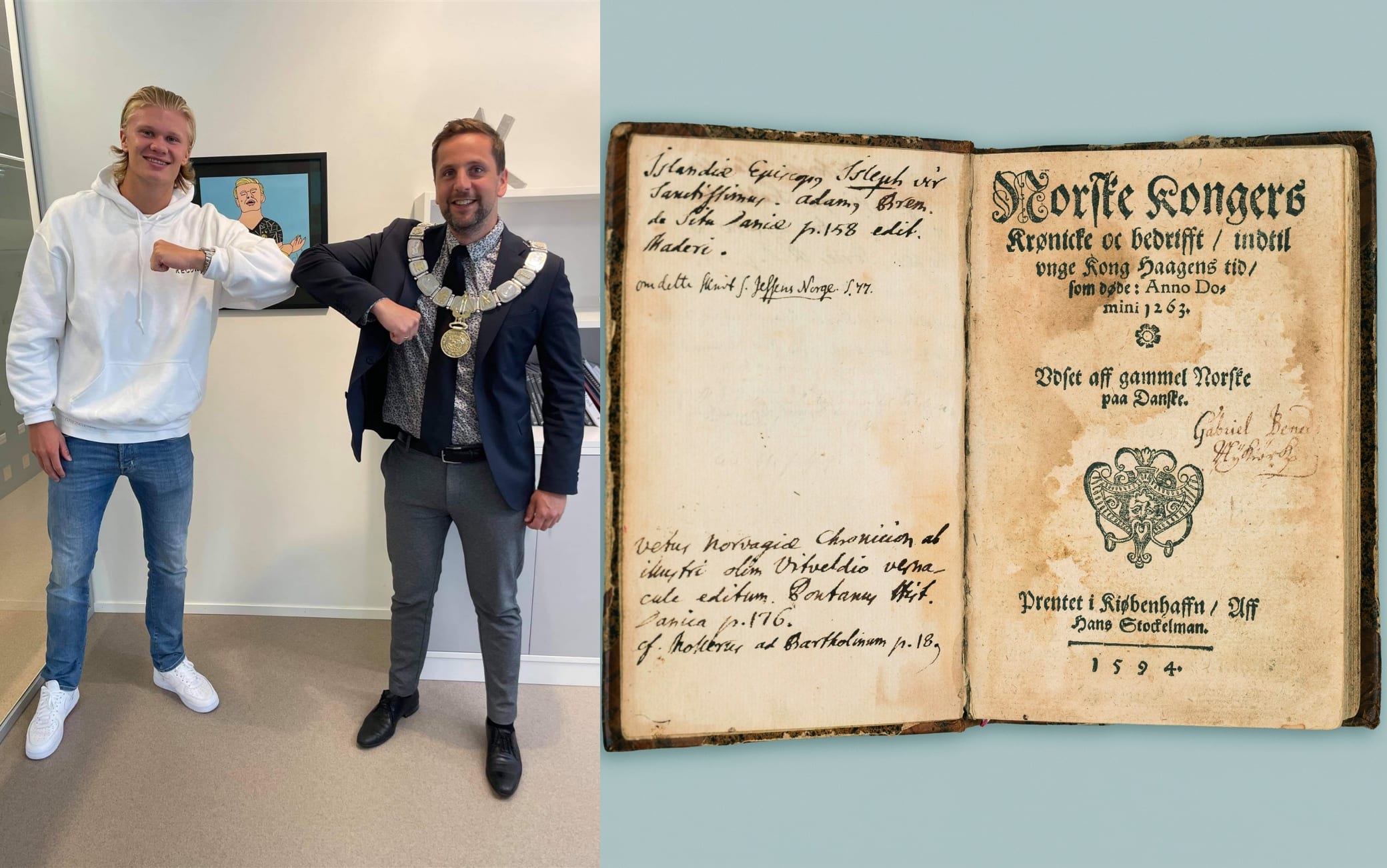 Haaland regala il libro più costoso di Norvegia alla sua città: la FOTO