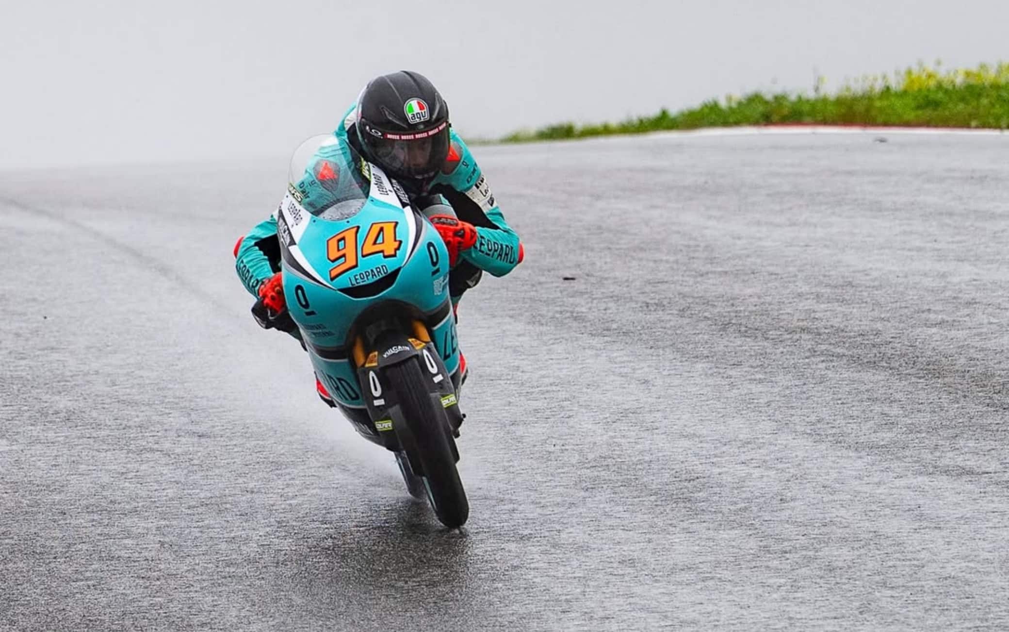 Moto3, a Portimao brilla Guido Pini: è il più veloce nella pioggia