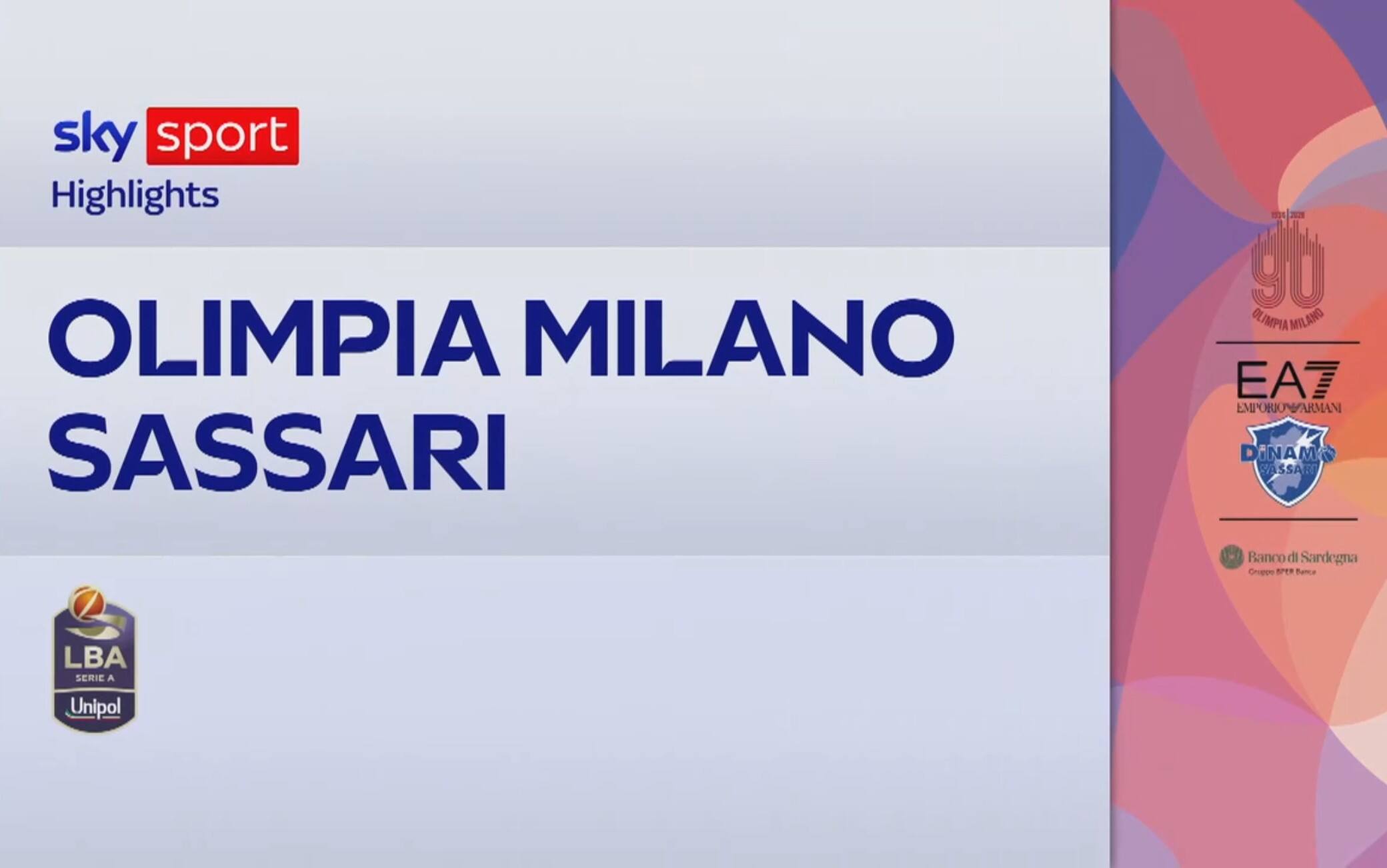 Olimpia Milano-Sassari 99-87: highlights Serie A