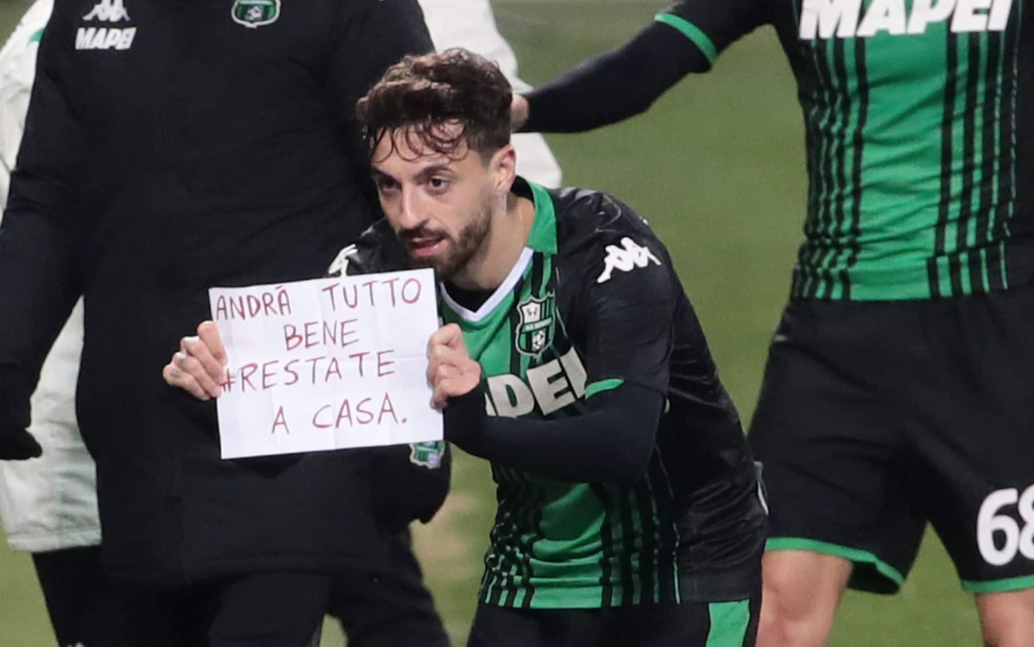 Caputo, il messaggio in Sassuolo-Brescia