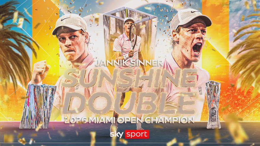 Sinner trionfa a Miami e realizza il Sunshine Double